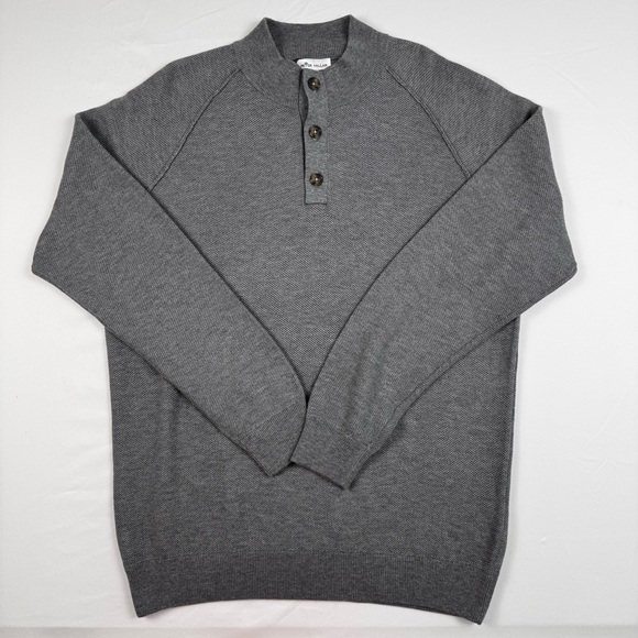 PETER MILLAR Men’s Parkway Gale Gray Textured Mock-Neck Sweater Size XL NEW - Picture 5 of 9